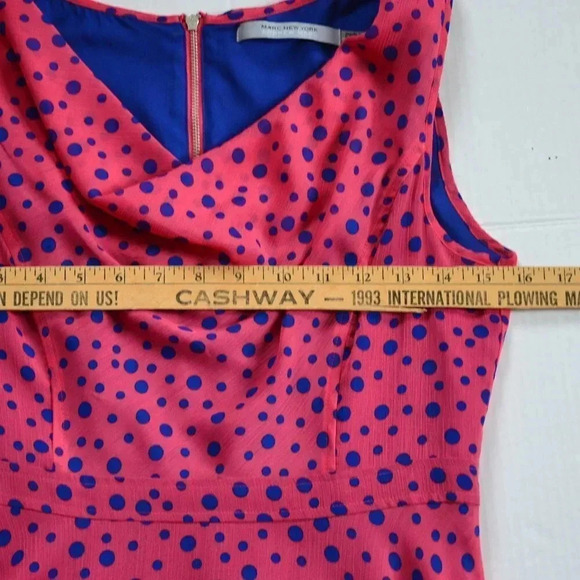 Pink Polka  Dot Lined Dress - Picture 8 of 10